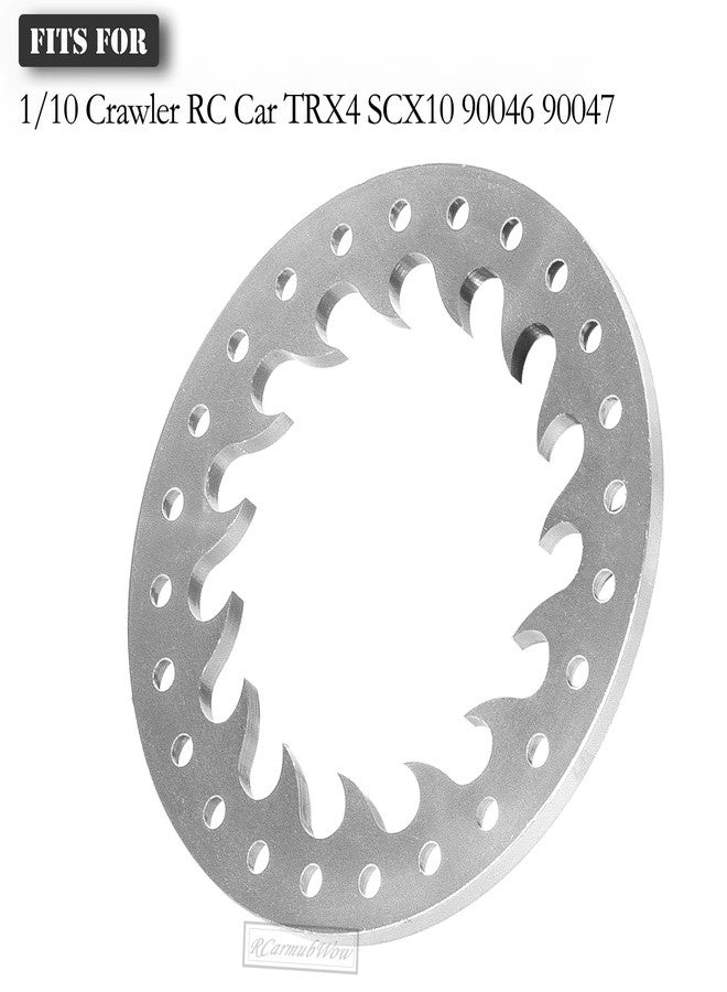 RcarmubWow RC Metal 1.9 Beadlock Wheels Replacement Ring for 1/10 Crawler RC Car TRX4 SCX10 90046 90047,Alloy 1.9" Beadlock Rims Replacement Ring,4pcs,Silver - Image 2